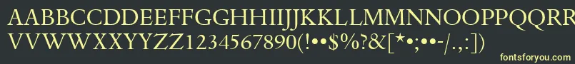 DanteTitlingMtRegular Font – Yellow Fonts on Black Background