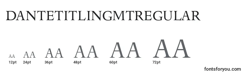 Размеры шрифта DanteTitlingMtRegular
