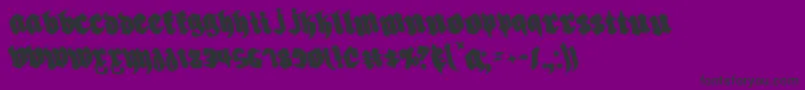 Biergartenr Font – Black Fonts on Purple Background