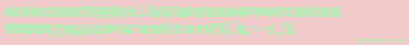 Biergartenr Font – Green Fonts on Pink Background