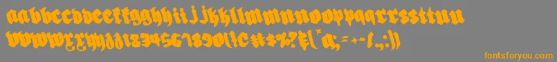 Biergartenr Font – Orange Fonts on Gray Background