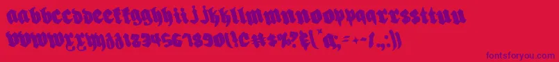 Biergartenr Font – Purple Fonts on Red Background