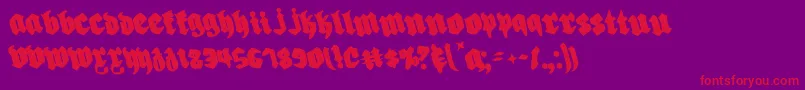 Biergartenr Font – Red Fonts on Purple Background