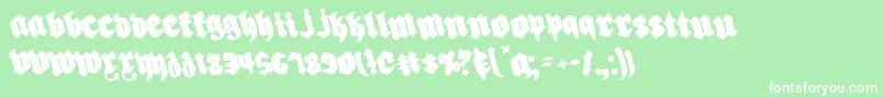 Biergartenr Font – White Fonts on Green Background