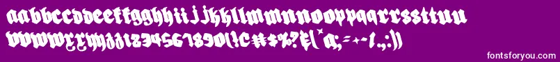 Biergartenr Font – White Fonts on Purple Background