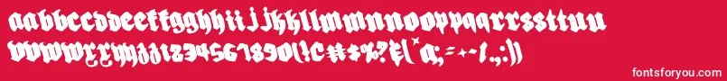 Biergartenr Font – White Fonts on Red Background