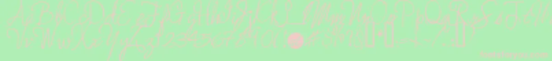 MoreEnchantedPrairieDog Font – Pink Fonts on Green Background