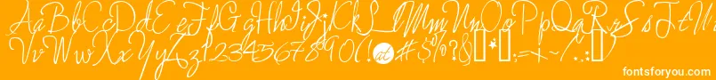 MoreEnchantedPrairieDog Font – White Fonts on Orange Background