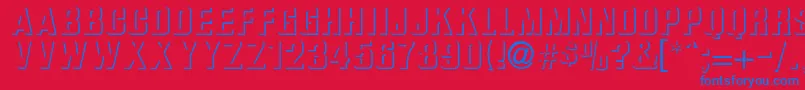 BasRelief Font – Blue Fonts on Red Background