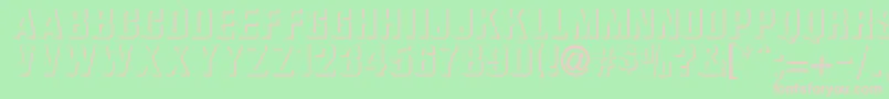 BasRelief Font – Pink Fonts on Green Background