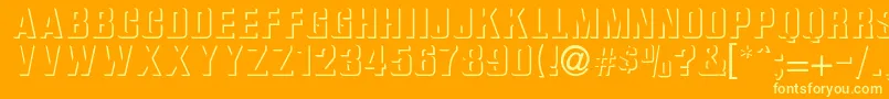 Шрифт BasRelief – жёлтые шрифты на оранжевом фоне