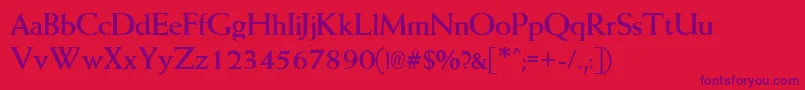 YardstickBold Font – Purple Fonts on Red Background