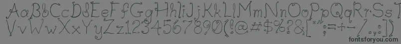 Waifthin-Schriftart – Schwarze Schriften auf grauem Hintergrund