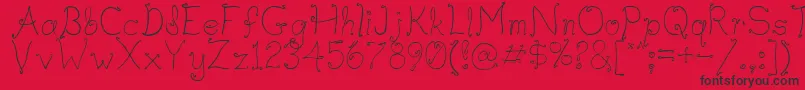 Waifthin Font – Black Fonts on Red Background