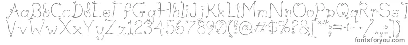 Waifthin-Schriftart – Graue Schriften auf weißem Hintergrund