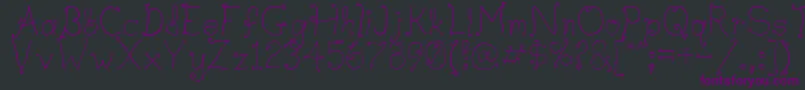 Waifthin Font – Purple Fonts on Black Background
