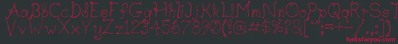 Waifthin Font – Red Fonts on Black Background