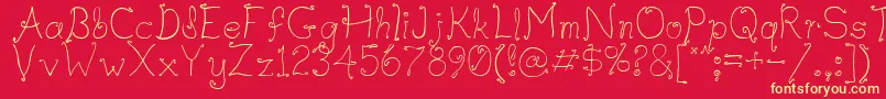 Waifthin Font – Yellow Fonts on Red Background