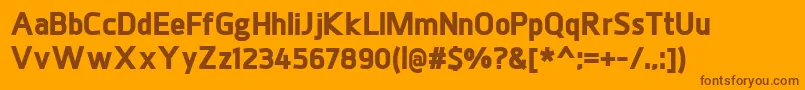 JuhlBlack-Schriftart – Braune Schriften auf orangefarbenem Hintergrund