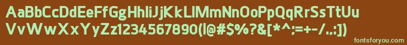 Шрифт JuhlBlack – зелёные шрифты на коричневом фоне