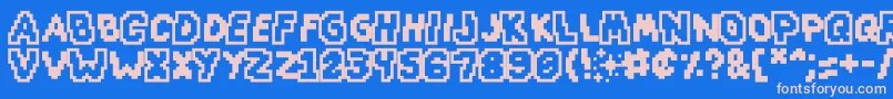 fuente Slapandcrumbly – Fuentes Rosadas Sobre Fondo Azul
