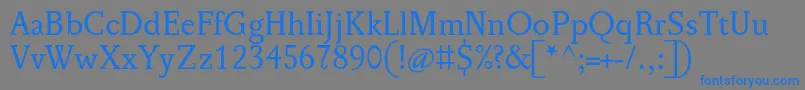 PentagrafOt Font – Blue Fonts on Gray Background