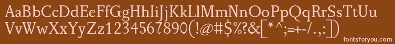 PentagrafOt Font – Pink Fonts on Brown Background