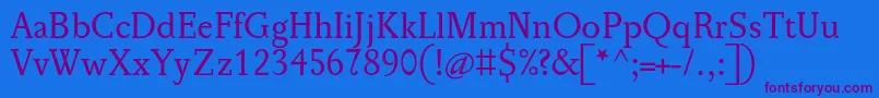 PentagrafOt Font – Purple Fonts on Blue Background