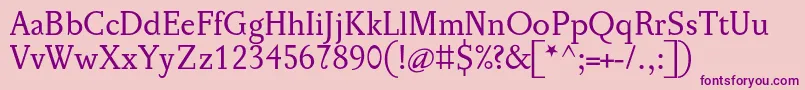 PentagrafOt Font – Purple Fonts on Pink Background