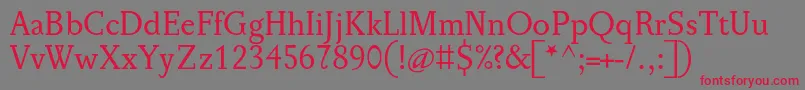 Weitere Informationen zur PentagrafOt-Schriftart PentagrafOt-Schriftart – Rote Schriften auf grauem Hintergrund