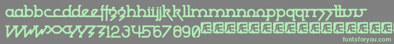 PowderworksBrk Font – Green Fonts on Gray Background