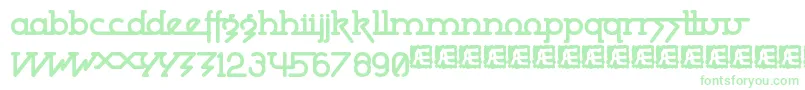 PowderworksBrk Font – Green Fonts on White Background