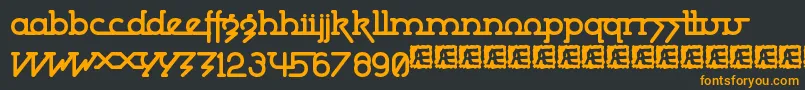 PowderworksBrk Font – Orange Fonts on Black Background