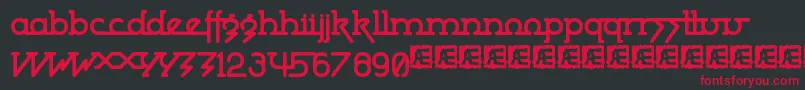 PowderworksBrk Font – Red Fonts on Black Background