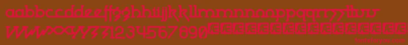 PowderworksBrk Font – Red Fonts on Brown Background