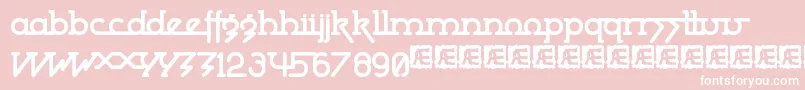 PowderworksBrk Font – White Fonts on Pink Background