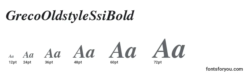 GrecoOldstyleSsiBold Font Sizes