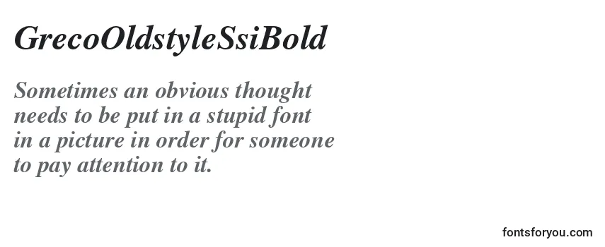 Review of the GrecoOldstyleSsiBold Font