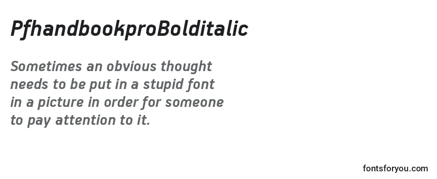 PfhandbookproBolditalic-fontti