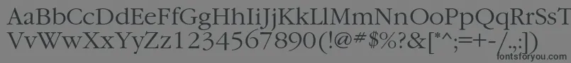 フォントGaramondc – 黒い文字の灰色の背景