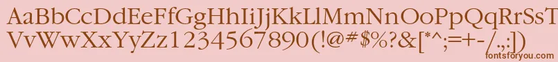 Garamondc Font – Brown Fonts on Pink Background