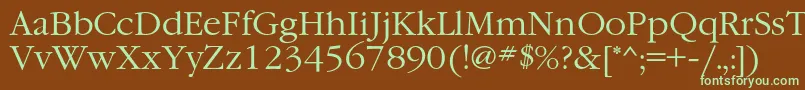 Garamondc Font – Green Fonts on Brown Background