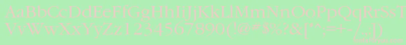 Garamondc Font – Pink Fonts on Green Background