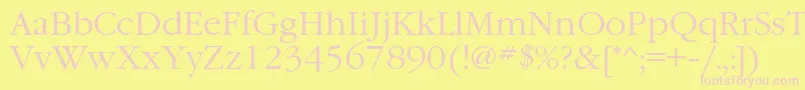 Garamondc Font – Pink Fonts on Yellow Background