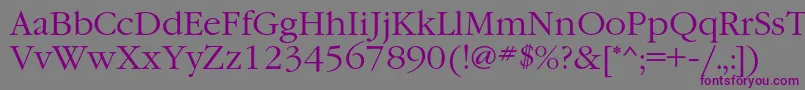 Garamondc Font – Purple Fonts on Gray Background