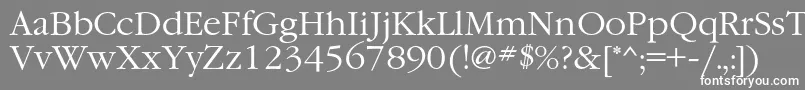 フォントGaramondc – 灰色の背景に白い文字