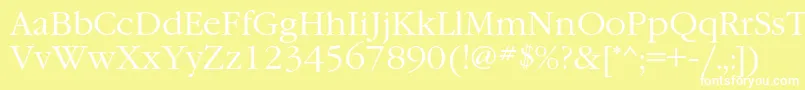 Garamondc Font – White Fonts on Yellow Background