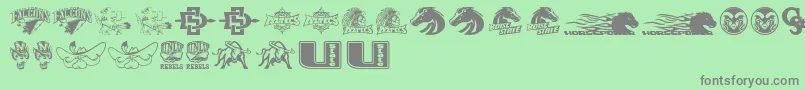 Mwc Font – Gray Fonts on Green Background