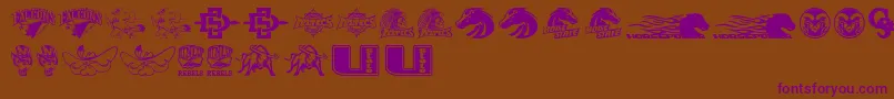 Mwc Font – Purple Fonts on Brown Background