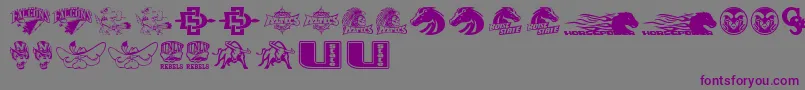 Mwc Font – Purple Fonts on Gray Background